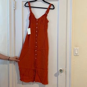 Aritzia Wilfred Heartthrob dress in Sinopia- NWT